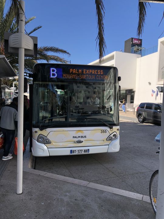 Palm Bus 355 assurant un service B