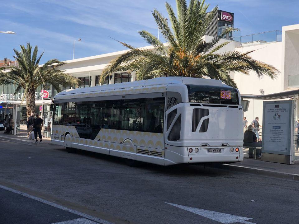 Palm Bus 410, Gare de Cannes sur un 35